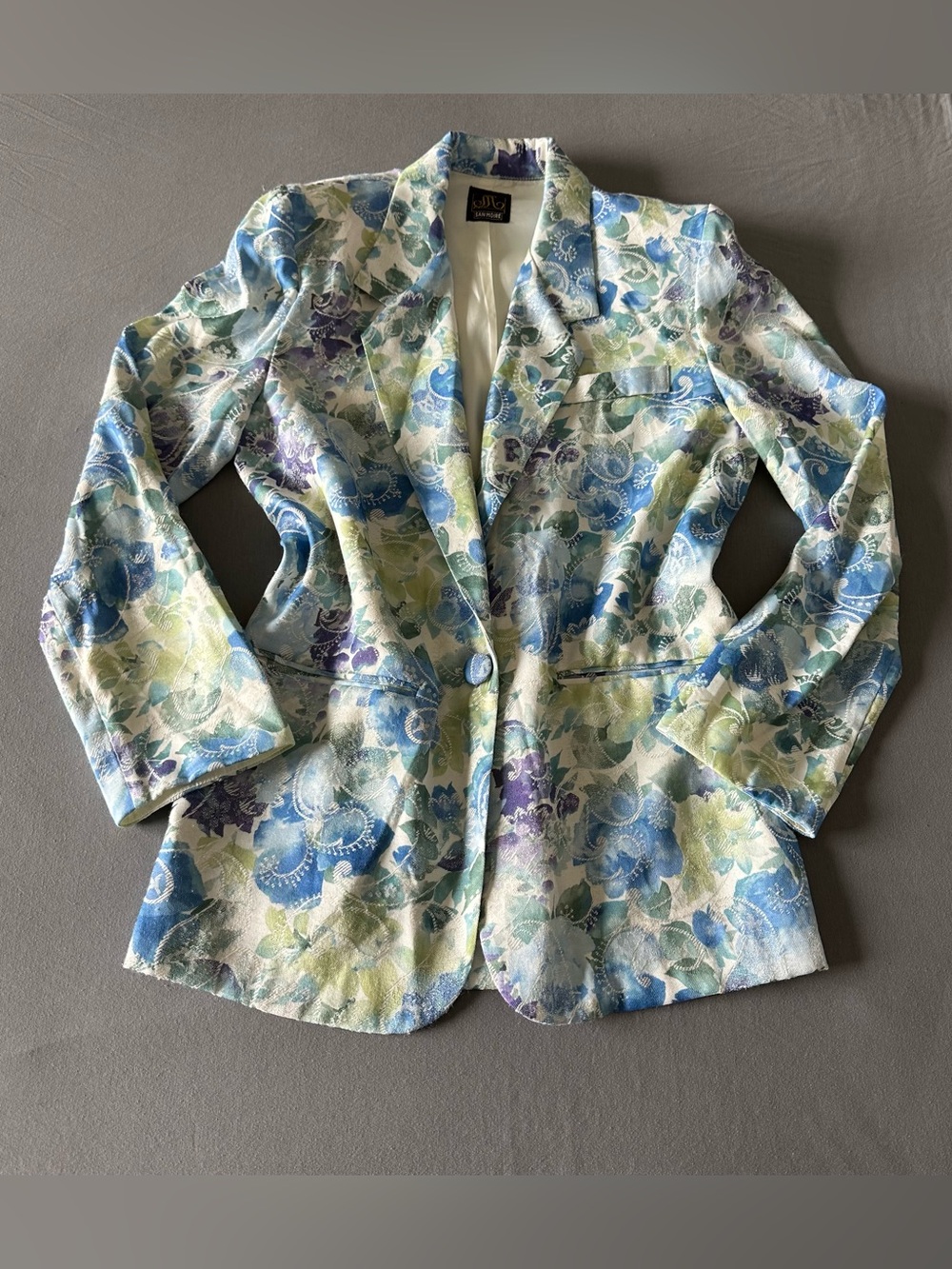 Vintage San Moire Floral Blazer